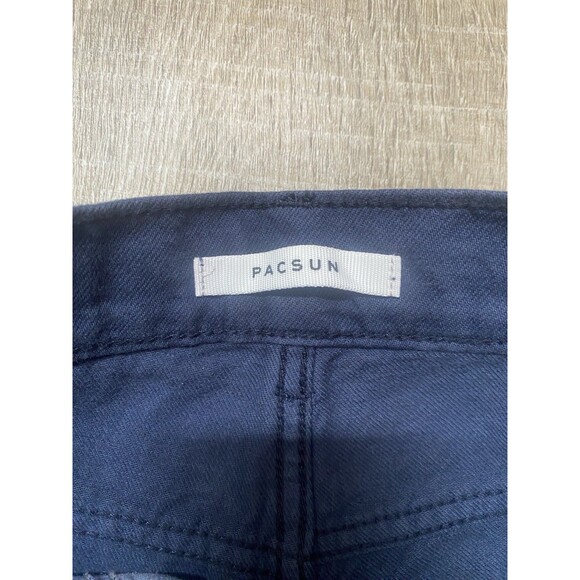 PACSUN Denim Shorts High Rise Blue White Tie Dye Women’s 24 Boho Beach Recycled - Picture 4 of 10